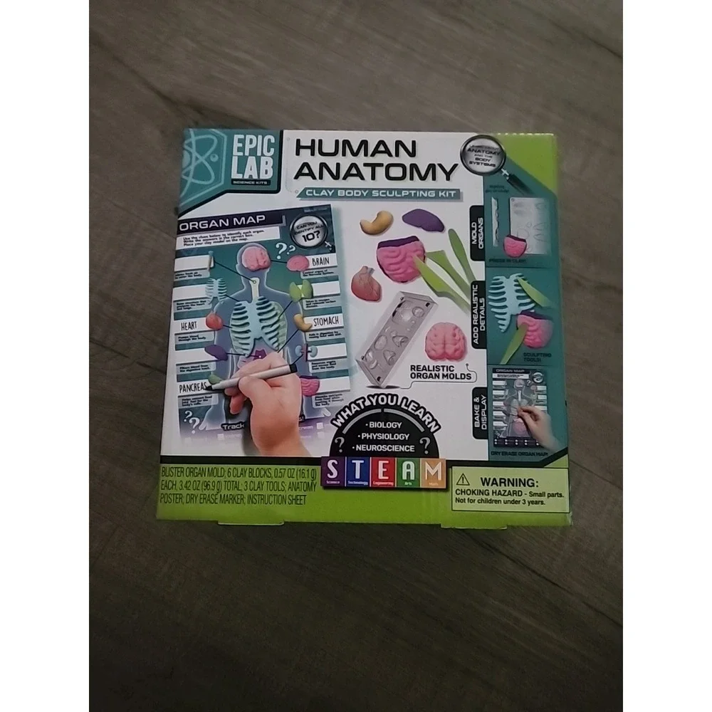 Epic Lab Science Kit -‎ Human Anatomy Body Clay Sculpting Kit Homeschool School